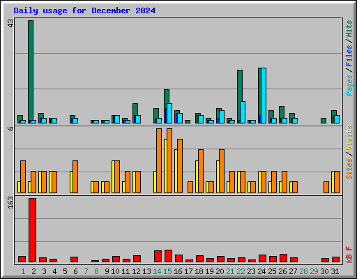 Daily usage for December 2024