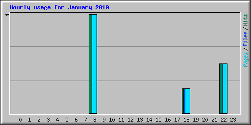 Hourly usage for January 2019