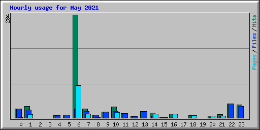 Hourly usage for May 2021