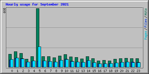 Hourly usage for September 2021