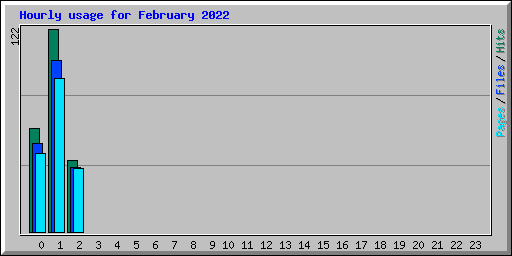 Hourly usage for February 2022