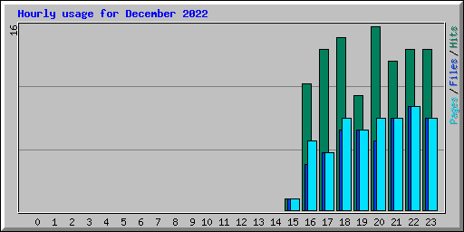 Hourly usage for December 2022