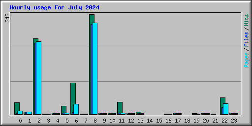 Hourly usage for July 2024