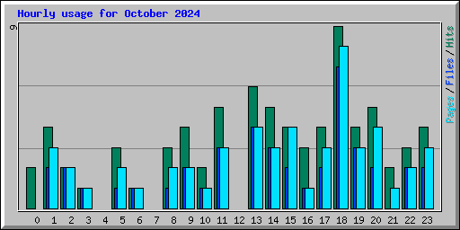 Hourly usage for October 2024