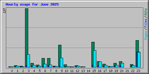 Hourly usage for June 2025