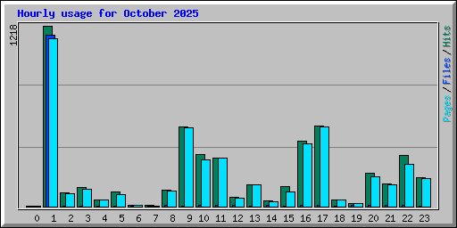 Hourly usage for October 2025