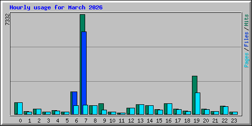 Hourly usage for March 2026