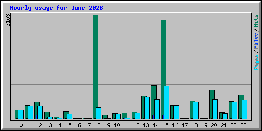Hourly usage for June 2026