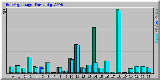 Hourly usage for July 2026