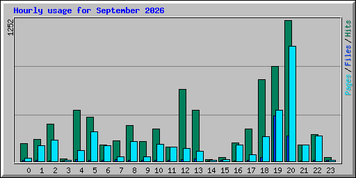 Hourly usage for September 2026
