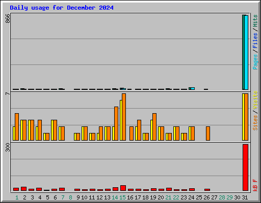 Daily usage for December 2024