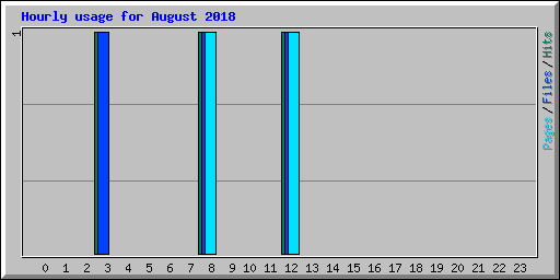 Hourly usage for August 2018