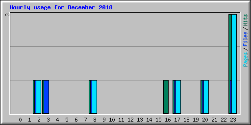 Hourly usage for December 2018