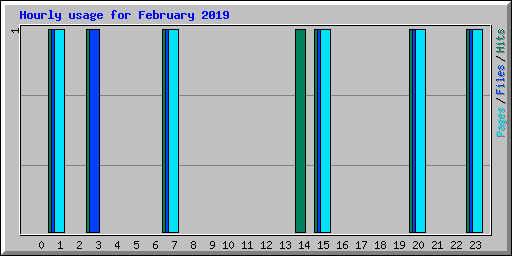 Hourly usage for February 2019