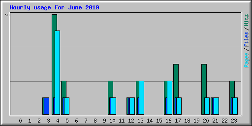 Hourly usage for June 2019