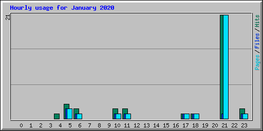 Hourly usage for January 2020
