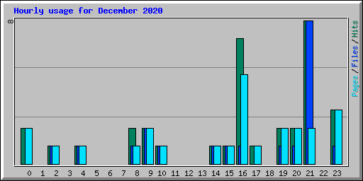 Hourly usage for December 2020