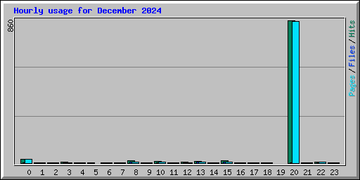 Hourly usage for December 2024