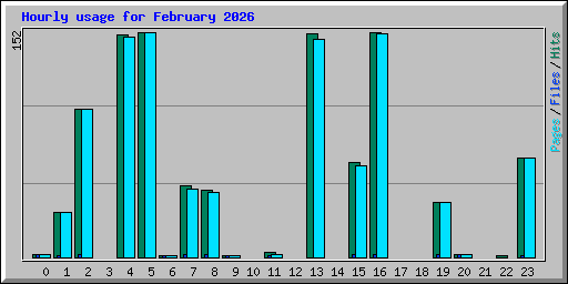 Hourly usage for February 2026