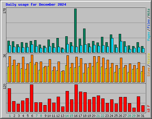 Daily usage for December 2024