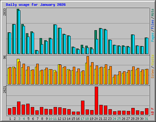Daily usage for January 2026
