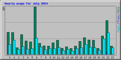 Hourly usage for July 2024
