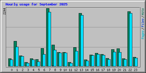 Hourly usage for September 2025