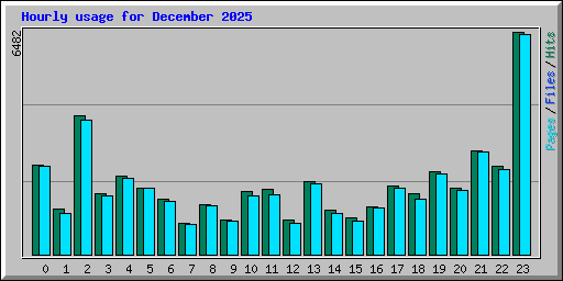 Hourly usage for December 2025