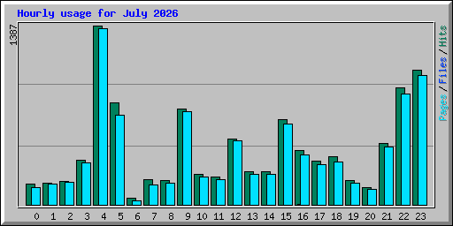 Hourly usage for July 2026